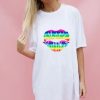 Tops * | Outlet Sade Farrell Pride Rainbow Kiss Oversize Tee