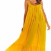 Dresses * | Discount Awama Oversized Maxi Summer Dress In Yellow