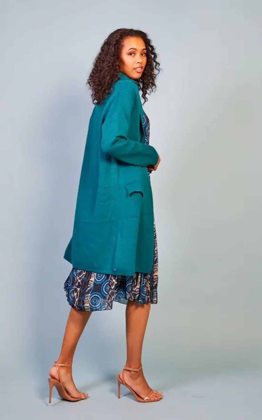 Knitwear * | New Baloot Mimi Green Coat Cardigan