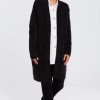 Knitwear * | Promo Moe Soft Knit Long Cardigan With Pockets In Black