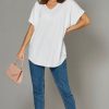 Tops * | Budget Blue Vanilla Aiyla Basic Oversized Tshirt In White