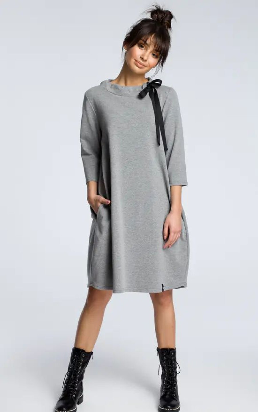 Dresses * | New Moe Grey Oversized Dress