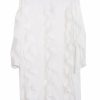 Dresses * | Outlet Loes House Oversized Ruffle Detail Tunic Dress In White