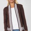 Knitwear * | Best Pirce Oops Fashion Knitted Jumper With Stripes In Brown