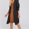 Knitwear * | Best Pirce Moe Oversized Hooded Cardigan In Graphitte