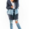 Knitwear * | Best Sale Awama Oversized Cardigan With Hood In Blue