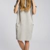 Dresses * | Discount Moe Oversized Hooded Dress With Pockets In Light Grey