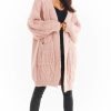 Knitwear * | Coupon Awama Long Thick Cardigan In Pink