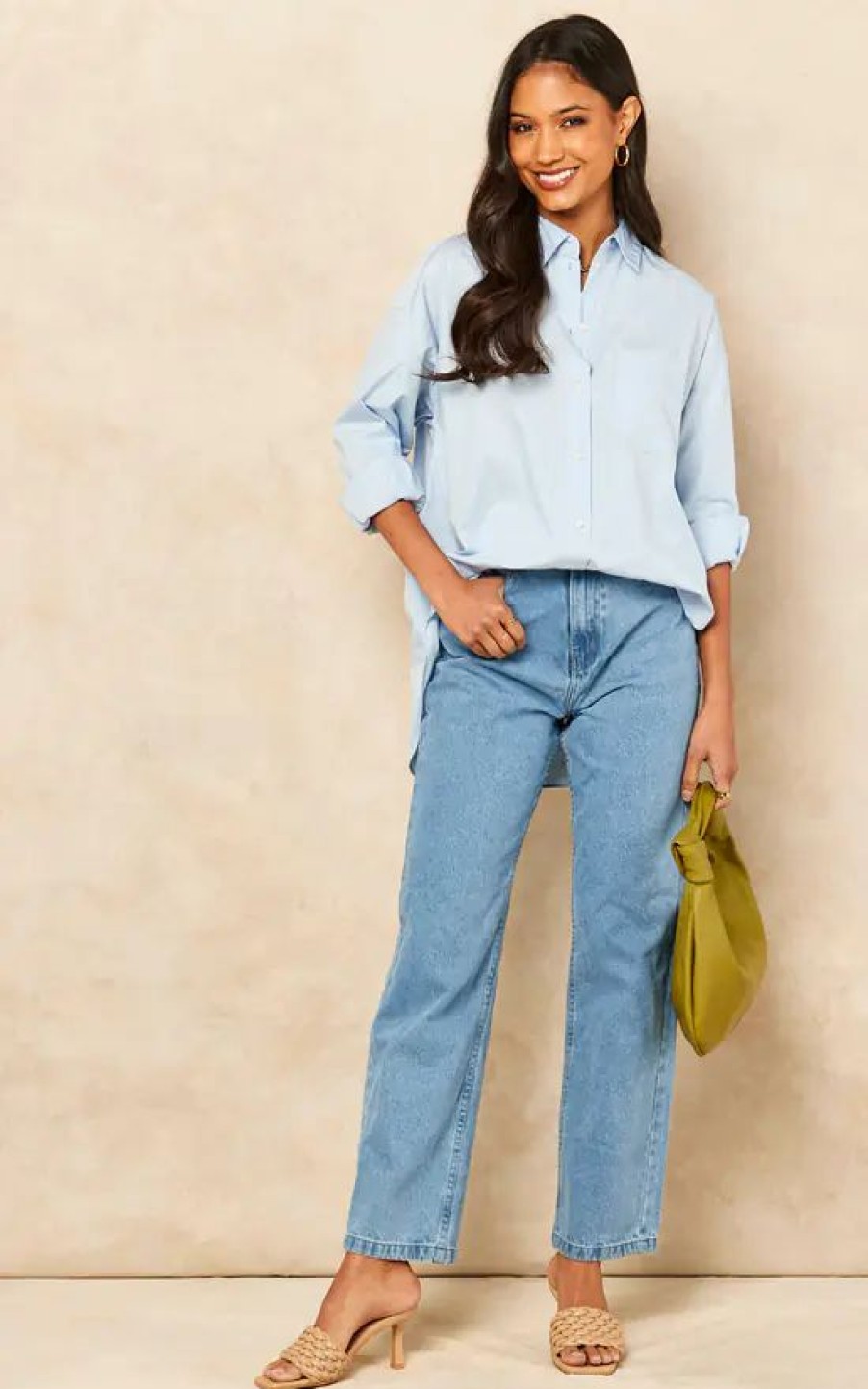 Tops * | Buy Jjxx Relaxed Fit Poplin Shirt In Light Blue