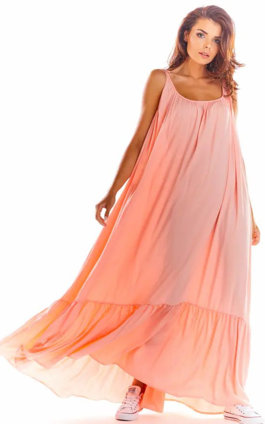 Dresses * | Buy Awama Oversized Maxi Summer Dress In Pink