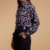 Tops * | Best Sale Dancing Leopard Nevada Shirt In Pink On Black Cloud