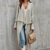 Knitwear * | Cheapest Fs Collection Grey Chunky Pleat Oversized Cardigan