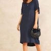 Dresses * | Outlet Bella And Blue Oversized Dress With Side Pocket In Navy