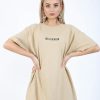 Tops * | Best Sale Pharaoh London Blessed Embroidered T Shirt Camel