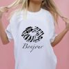 Tops * | Flash Sale Sade Farrell Bonjour Zebra Kiss T Shirt In White