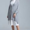 Knitwear * | Outlet Voya Luna Travel Wrap Ash