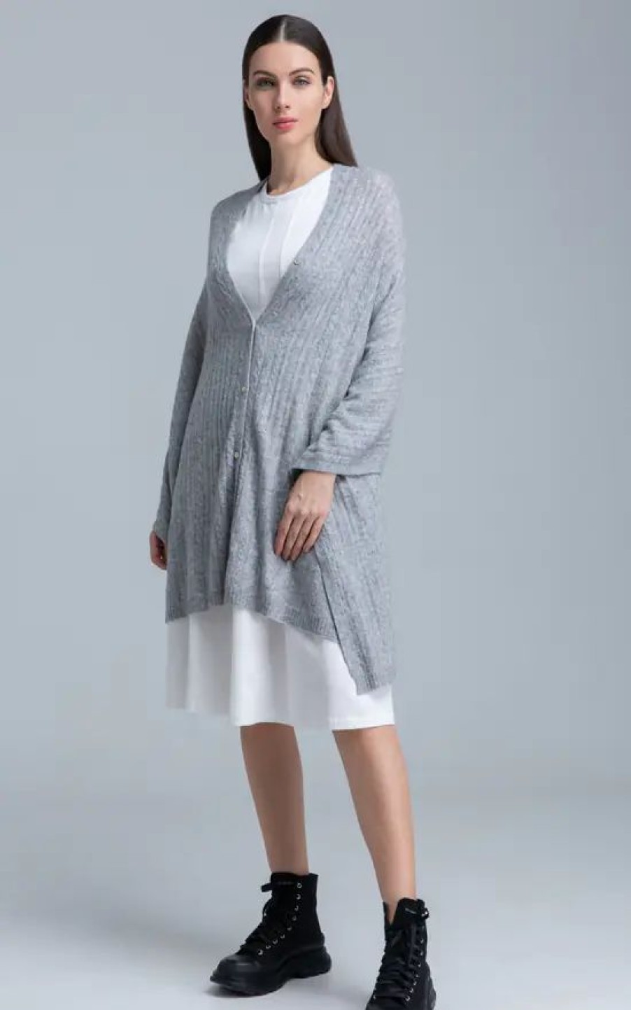 Knitwear * | Outlet Voya Luna Travel Wrap Ash