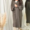 Knitwear * | Wholesale Ikrush Callie Long Length Knitted Cardigan In Mocha