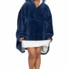 Sweaters & Hoodies * | Deals Snuggy, Navy Adult Oversized Hooded Blanket