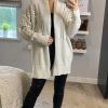 Knitwear * | Discount Cy Boutique Sequin Embellished Shoulder And Front Soft Knit Cardigan In White