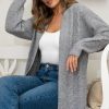 Knitwear * | Flash Sale Threadbare Grey Cable Detail Cardigan