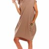 Dresses * | Cheap Awama Oversized Cotton Dress With Pockets In Beige