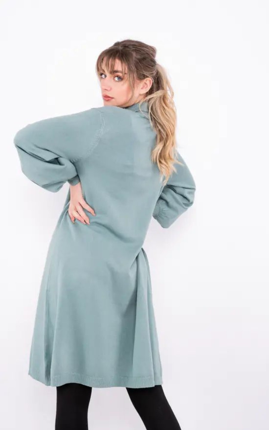 Knitwear * | New Lucy Sparks Stylish Knee Length Cardigan (Teal)