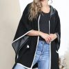 Knitwear * | Outlet Lucy Sparks Black Smart Hooded Cape With Pockets