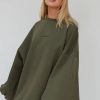 Tops * | Wholesale Awfullypretty Ap Oversized Jumper Dress In Khaki