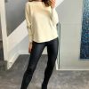 Knitwear * | Deals Hoxton Gal Oversized Tricot Jumper Top In Beige