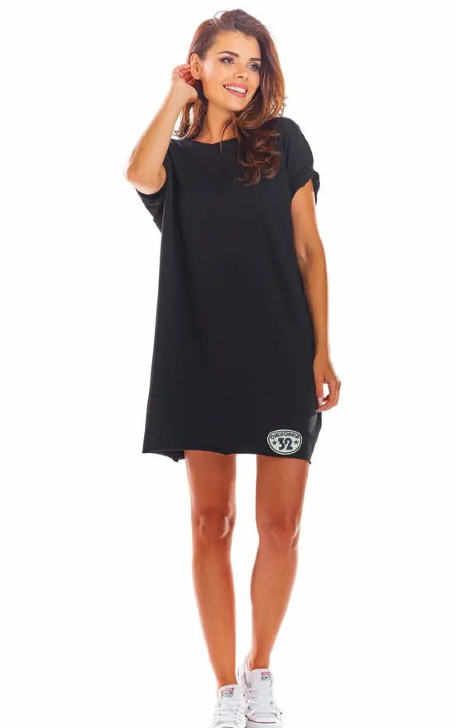 Dresses * | Best Pirce Awama Oversized Mini Dress With Low Back In Black