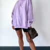 Sweaters & Hoodies * | Wholesale Pharaoh London Ultimate Oversized Boyfriend Hooded Sweater Lilac