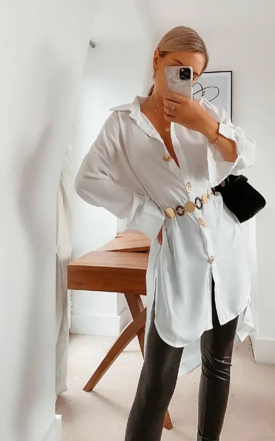 Dresses * | Best Deal Ikrush Kristy Oversized Shirt Dress In White