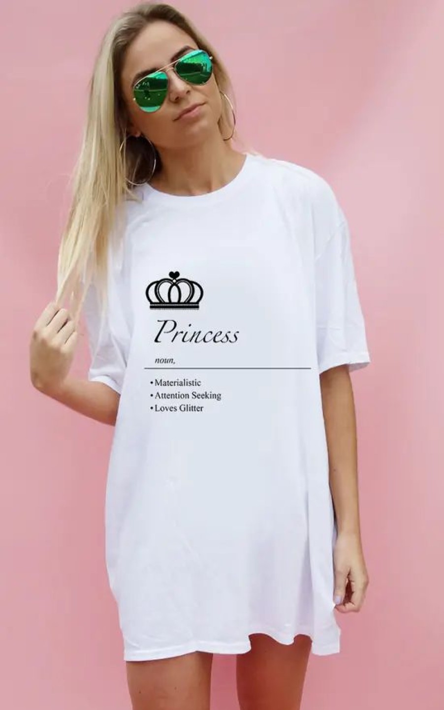 Tops * | Deals Sade Farrell Princess Defintion Oversize T Shirt