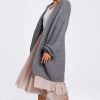 Knitwear * | Best Deal Moe Grey Oversized Cardigan With Wide Sleeves