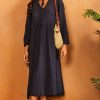 Dresses * | Brand New Bella And Blue Oversized Beach Dress In Navy