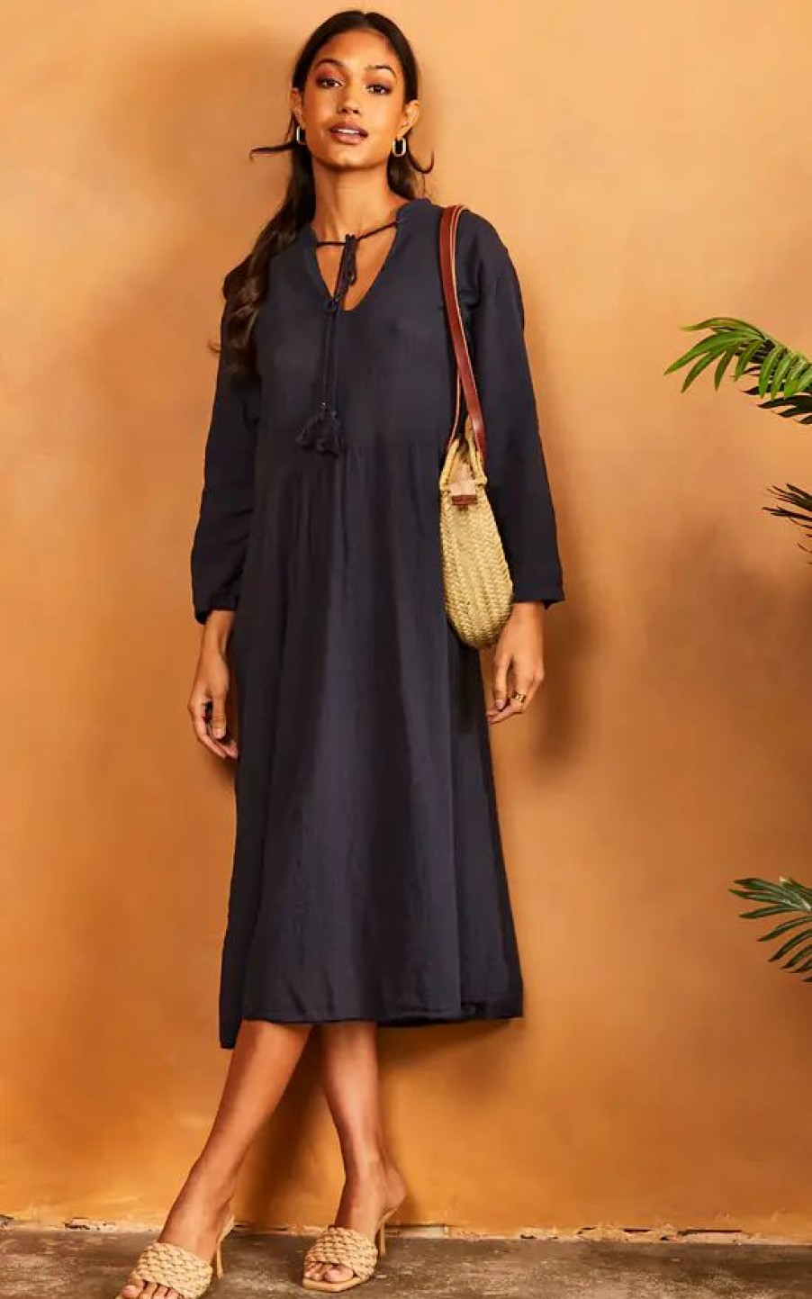 Dresses * | Brand New Bella And Blue Oversized Beach Dress In Navy