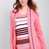 Knitwear * | Deals Oops Fashion Sarah Cardigan In Pink Stripe