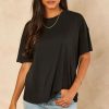 Tops * | Hot Sale Noisy May Short Sleeve Oversized T Shirt In Black