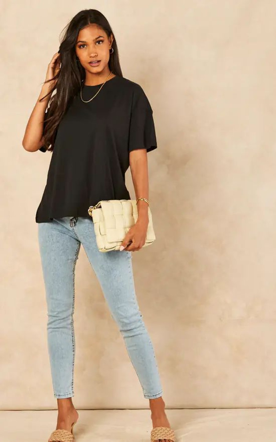 Tops * | Hot Sale Noisy May Short Sleeve Oversized T Shirt In Black