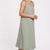 Dresses * | Cheap Moe Midi Dress With Tied Straps In Green