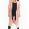 Knitwear * | Best Pirce Awama Open Front Cardigan With Large Pockets In Pink