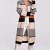 Knitwear * | Best Pirce Moe Long Cardigan In Multicolour Stripes Model 3