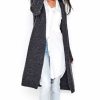 Knitwear * | Promo Makadamia Dark Grey Cardigan With Braid Detail