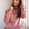 Sweaters & Hoodies * | New The Gym Wear Boutique Rose Gold Oversized Hoodie