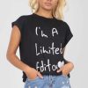 Tops * | Deals Oops Fashion Black T Shirt With Limited Edition Slogan