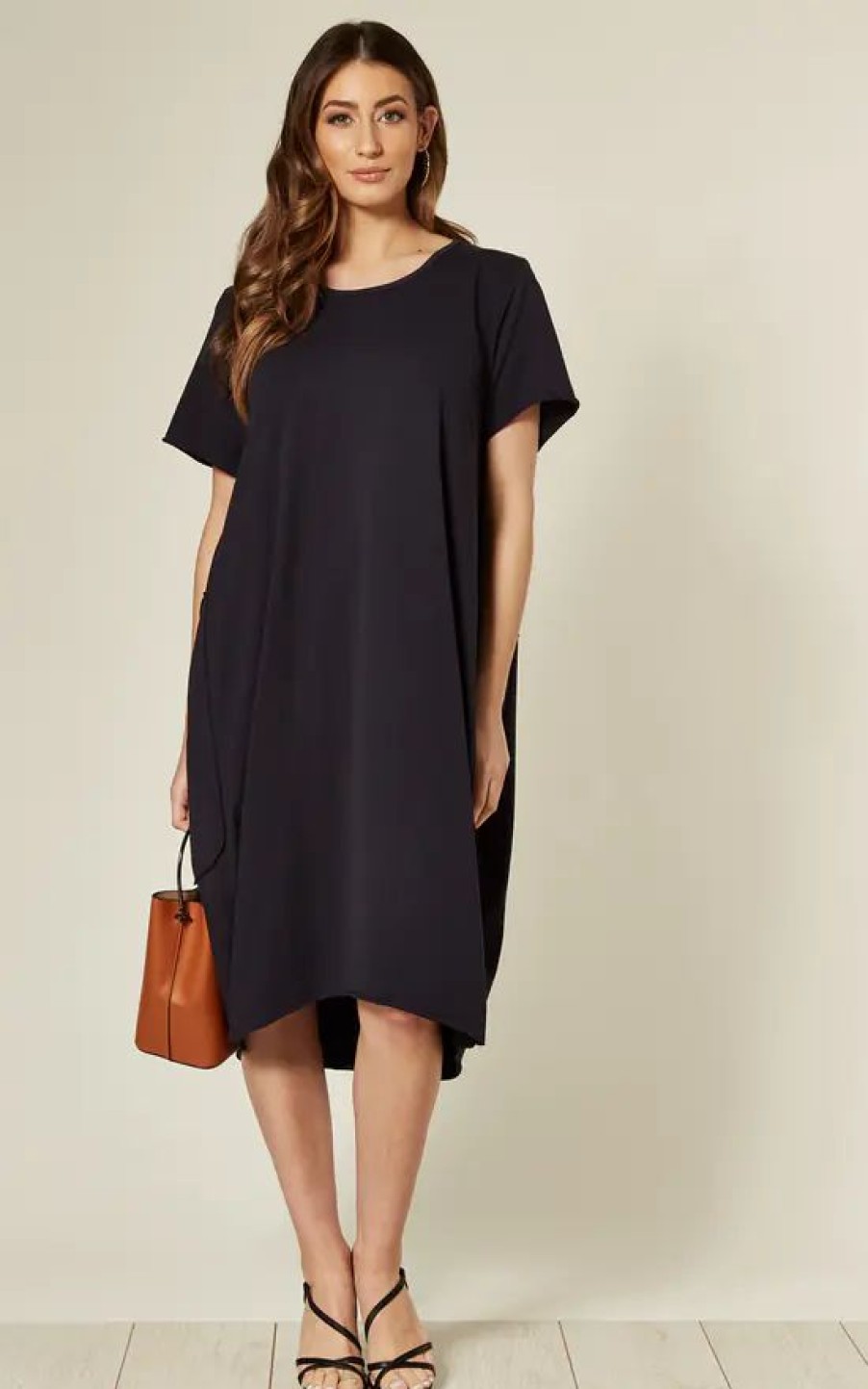 Dresses * | New Aftershock London Oversized Midi Dress With Pockets In Navy