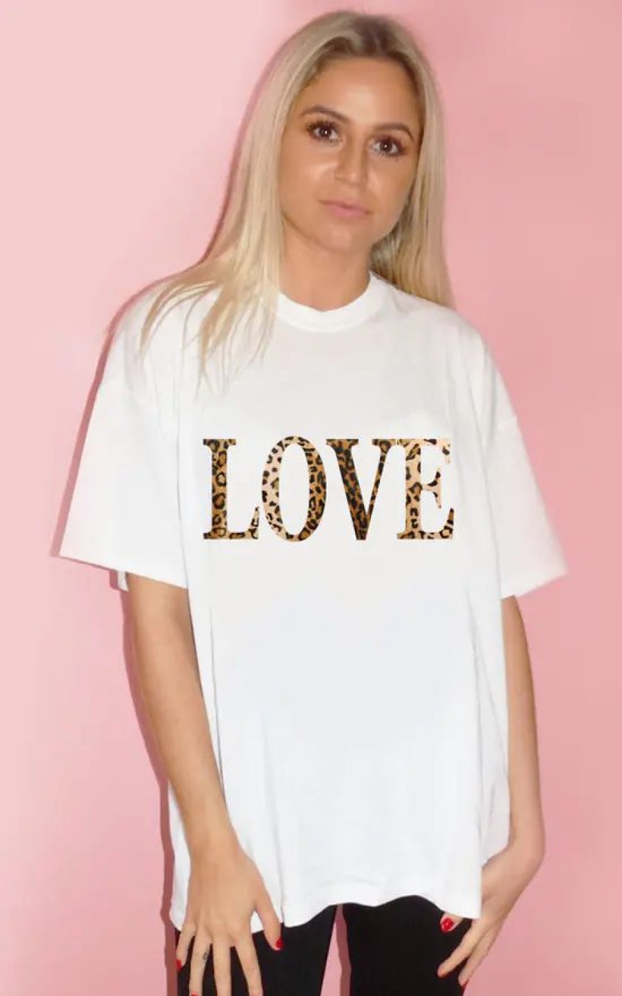 Tops * | Cheap Sade Farrell Leopard Love Tee