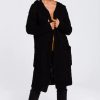 Knitwear * | Best Reviews Of Moe Long Cable Knit Cardigan In Black