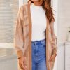 Knitwear * | Coupon Fs Collection Animal Pattern Cardigan Top In Beige & Camel